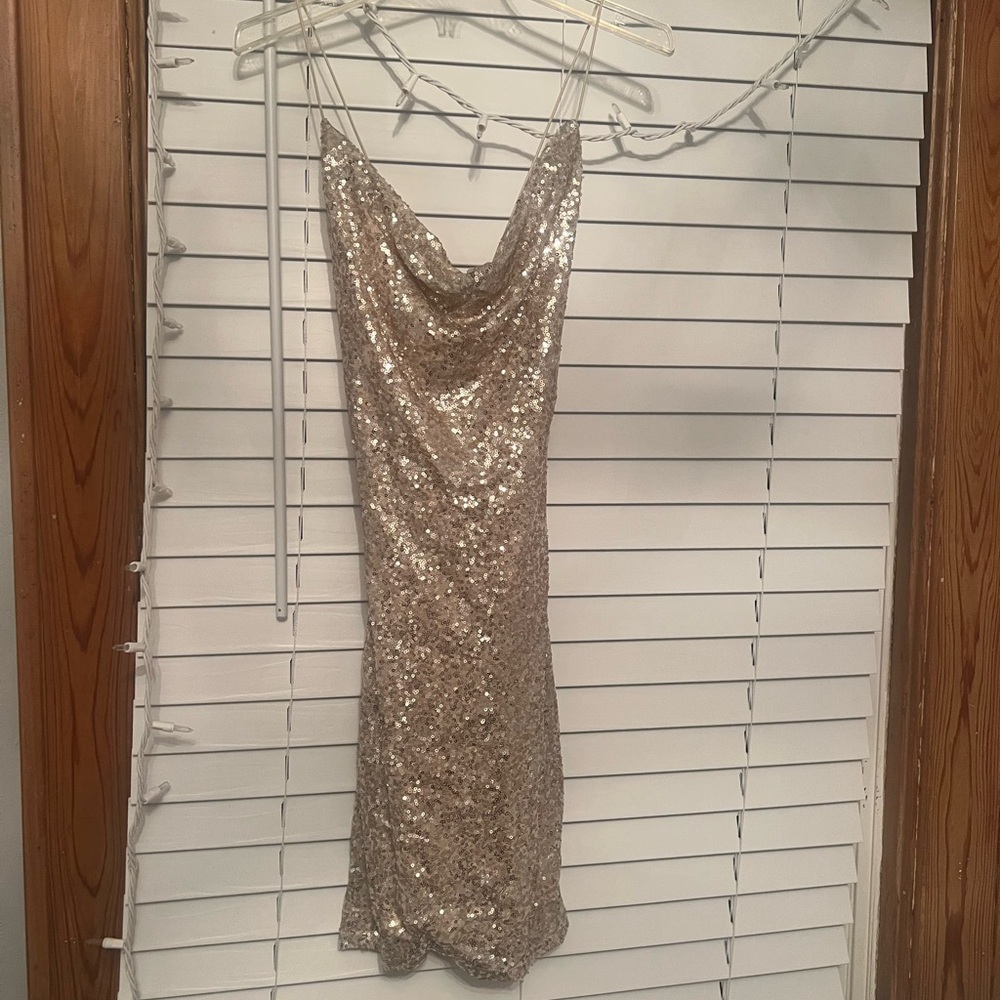 Windsor Gold Sequin Bodycon Mini Dress